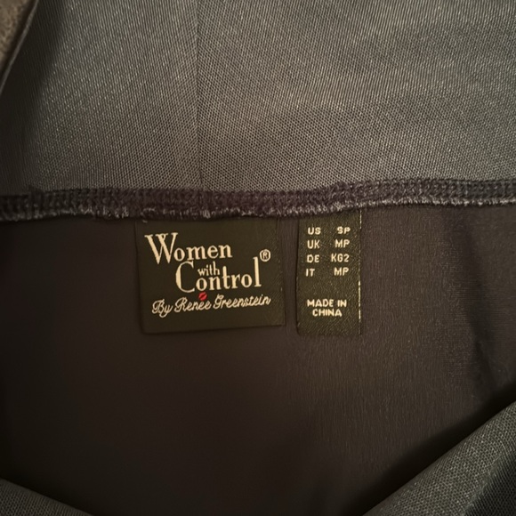 NWT Women with Control by Renee Greenstein leather look knee length skirt - Picture 10 of 11